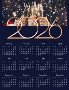 Picture of Magnetic Calendar 1 - Vertical