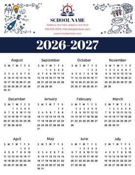 Picture of Magnetic Calendar 10 - Vertical