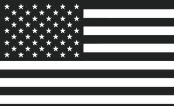 Picture of Black/White American Flag- 4x6