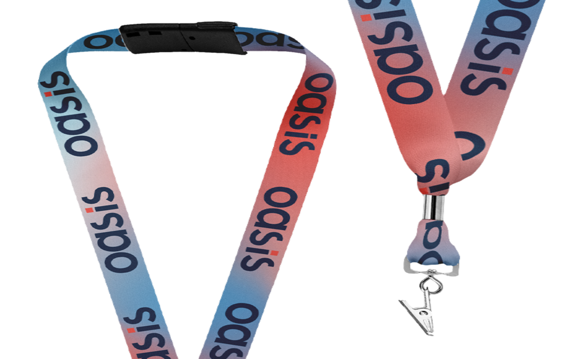 Picture of Breakaway Sublimated Lanyard with Swivel Bulldog Clip Attachment