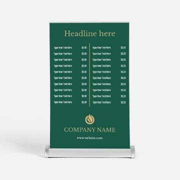 Picture of Food & Beverage Tabletop 4 - 18" x 11.5"