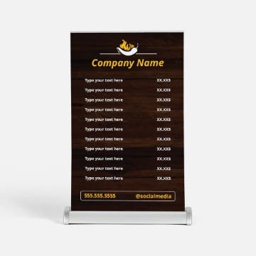 Picture of Food & Beverage Tabletop 6 - 18" x 11.5"