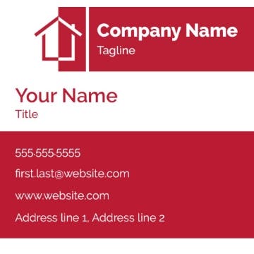 Picture of RE Business Card 12 - 2.5" x 2.5" Single Sided