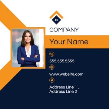 Picture of RE Business Card 15 - 2.5" x 2.5" Single Sided