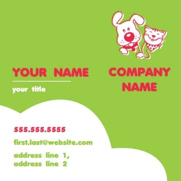 Picture of BC - Animals & Pet Care 6 - 2.5" x 2.5" Single Sided