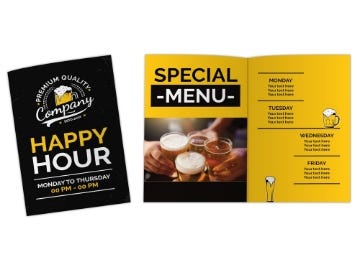 Show details for Food & Beverage 3 - 8.5" x 11" Bi-Fold Picture of Food & Beverage 3 - 8.5" x 11" Bi-Fold