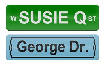 Picture for category Name Street Signs