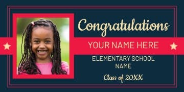 Picture of Elementary School Photo Banner 7- 4x8