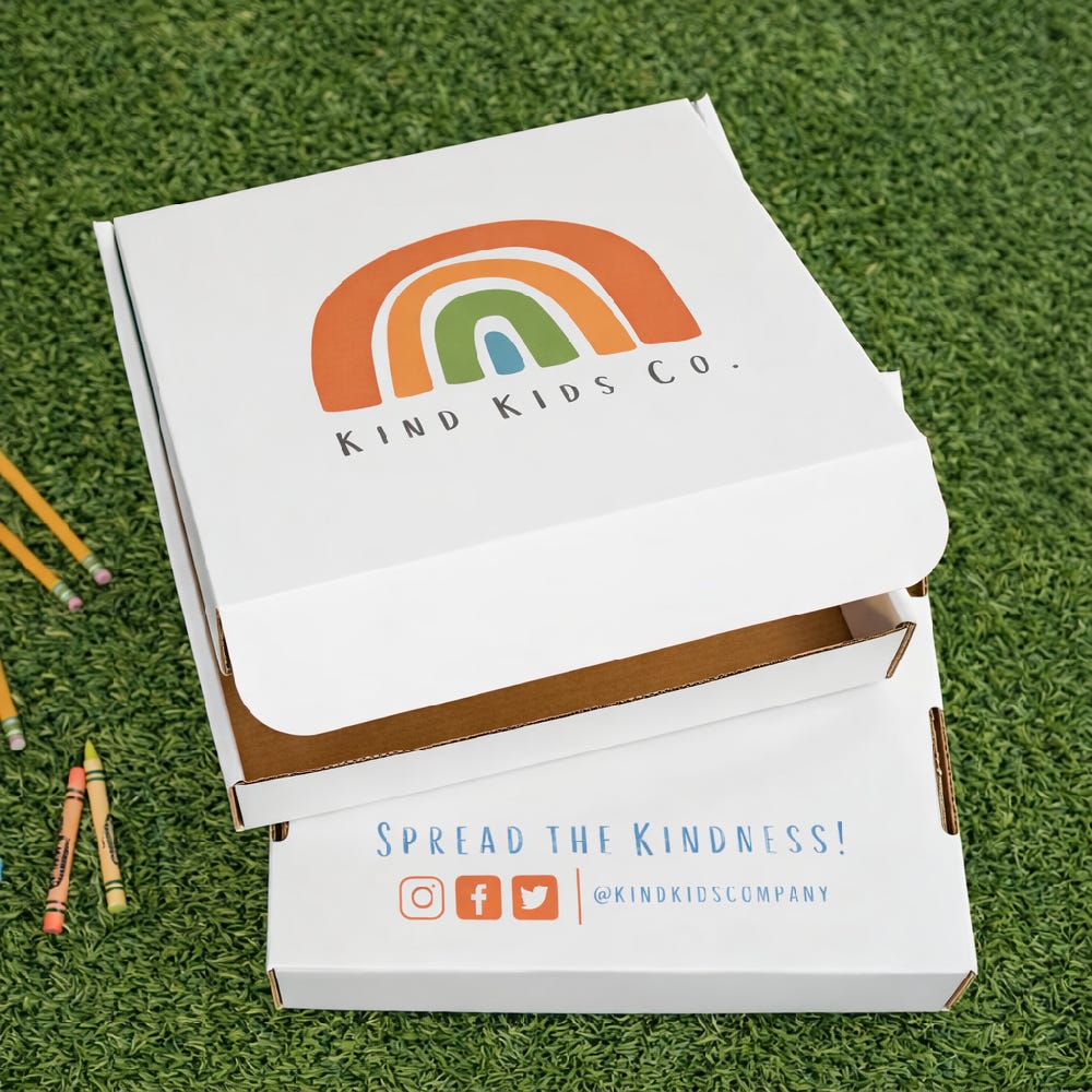 Custom square mailer box with full-color printed lid