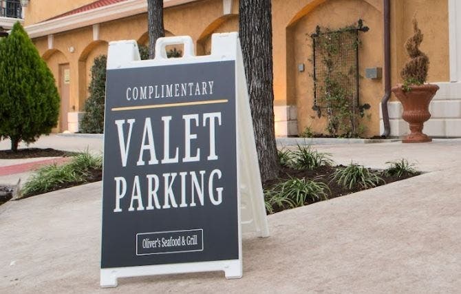 valet sandwich board